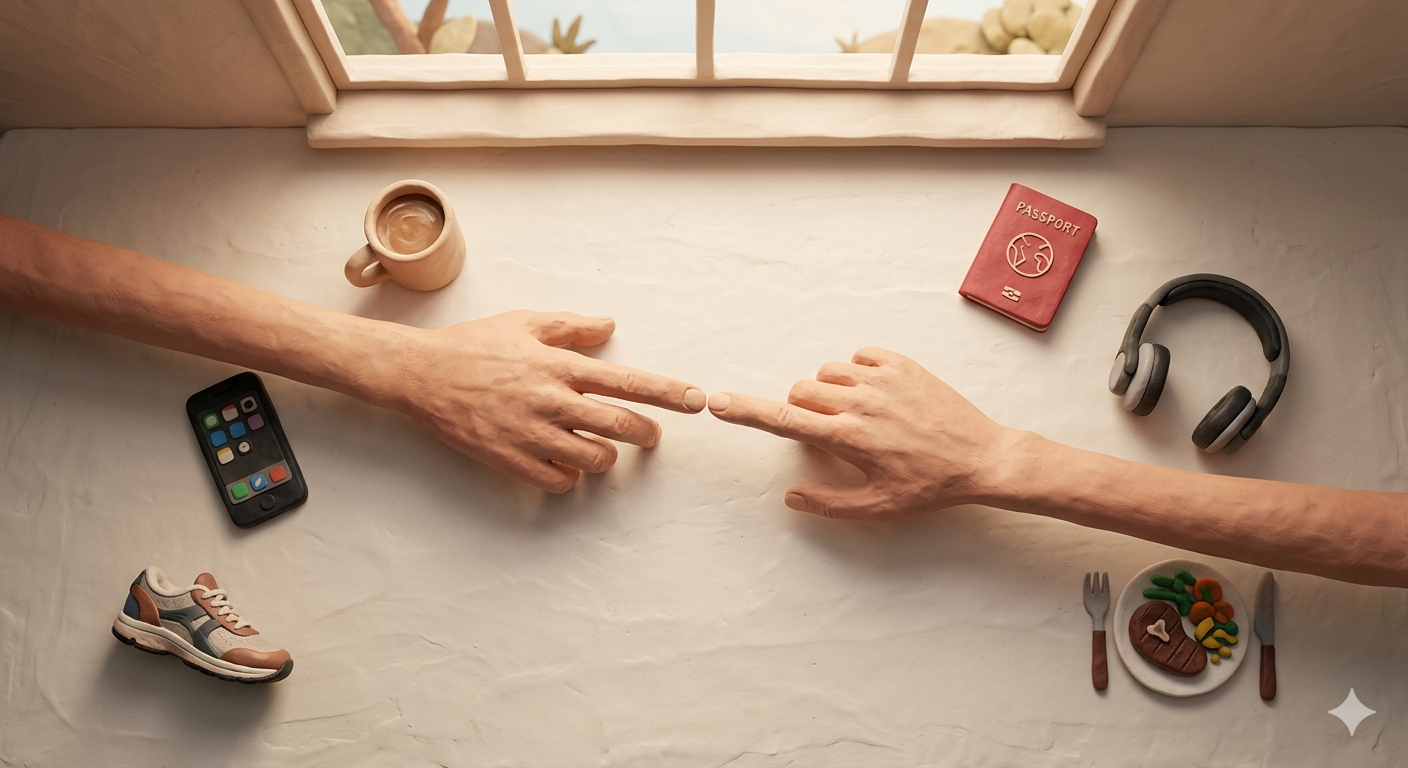 Claymation scene representing everything AI can help with