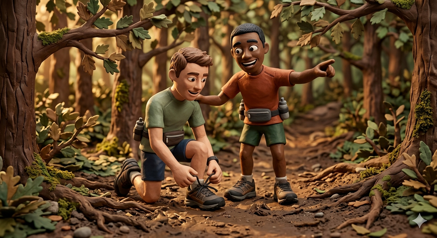Claymation shopping scene